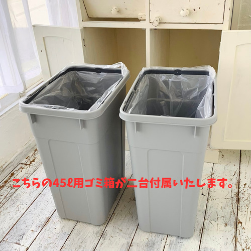 受注製作】ダストボックス・ゴミ箱・45ℓ×2・ごみ箱・フレンチ