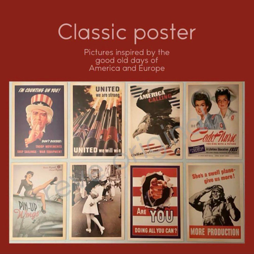 ポストカード ヴィンテージ風 レトロアメリカン 海外インテリア