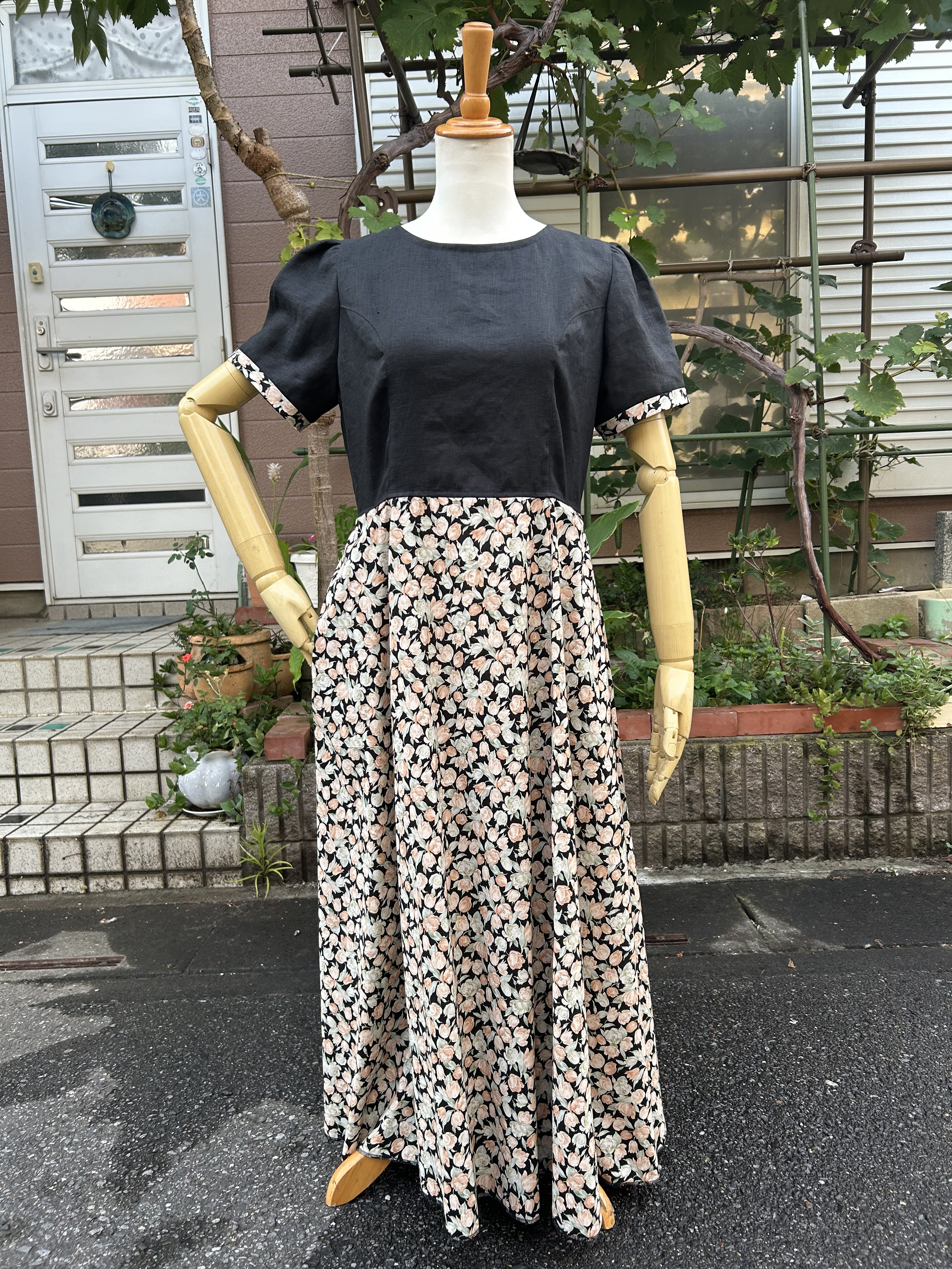 ブラックリネン&マリエッタ❤︎パプスリーブOP