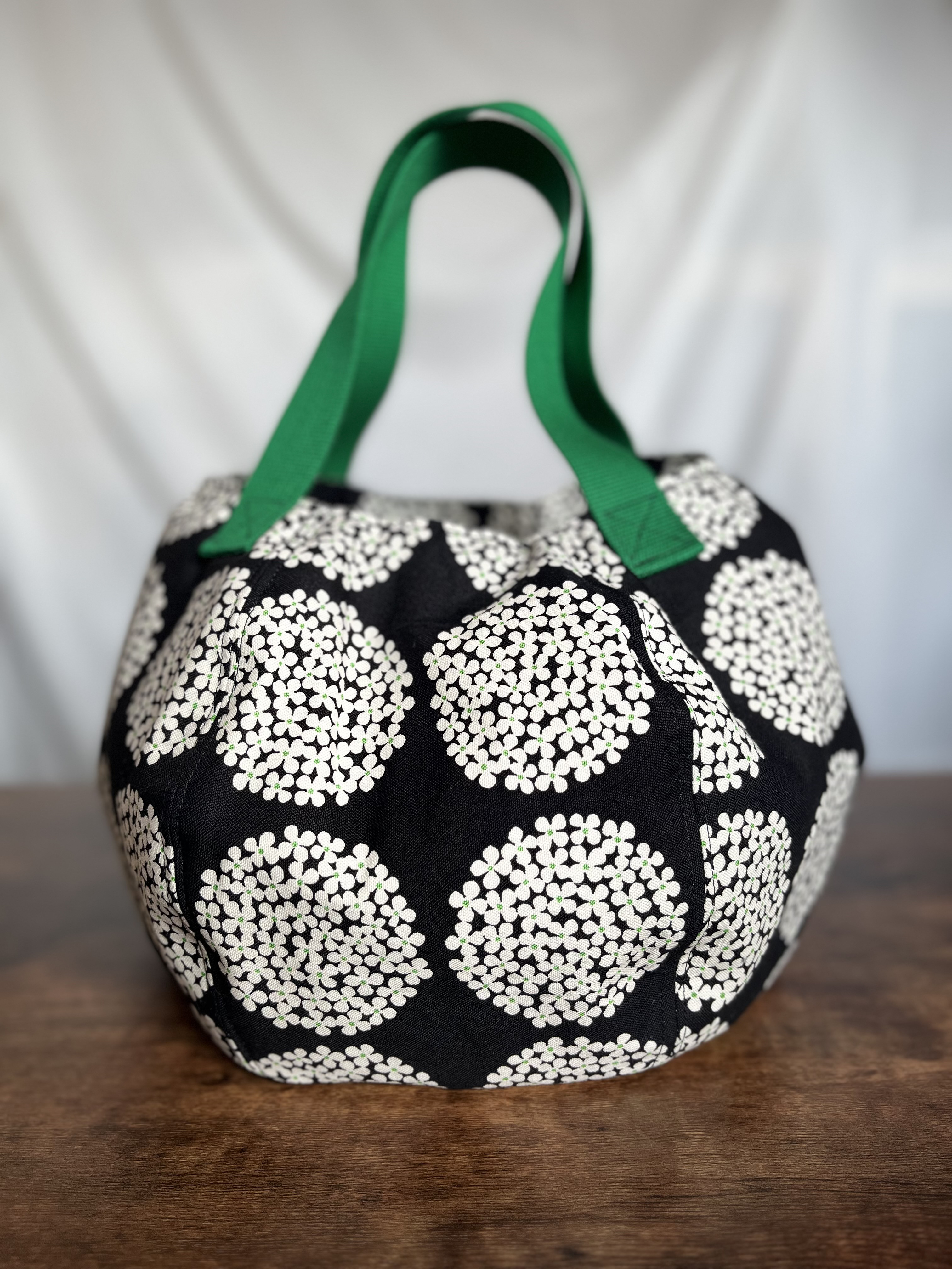 【受注生産】コロンとした形が可愛い　花柄バッグ（小）