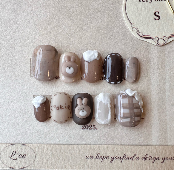 うさぎネイル　いぬネイル　ガーリーネイル うさぎネイルいぬネイルガーリーネイル