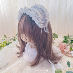 すみれ×ましろ｜ぷっくりハートの2段フリルヘッドドレス✳︎kids