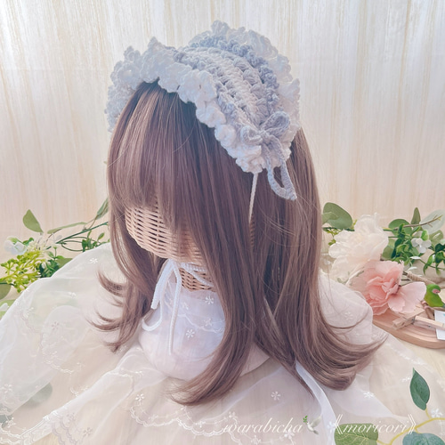 すみれ×ましろ｜ぷっくりハートの2段フリルヘッドドレス✳︎kids