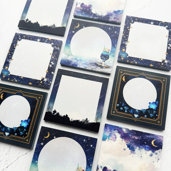 星空と夜空と天体柄の メモパッド・メモ帳 メモ帳 LALA CloveR. 通販