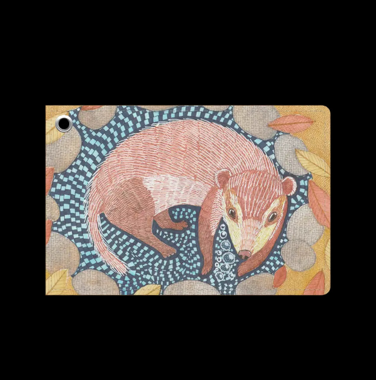 クルネン｜アナグマ｜水たまりのこだわり｜パスケース