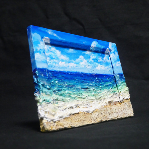 油絵 油彩 油彩画 絵 絵画 【夏の海】ミニ絵画 絵画 HR 通販