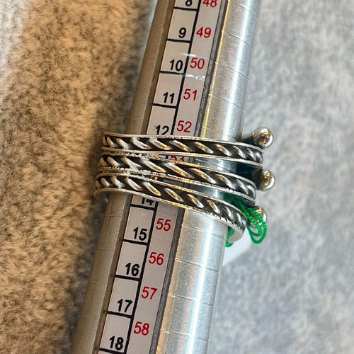 シルバーリング シルバー925 14号 ハンドメイド 手作り 一点もの 刻印
