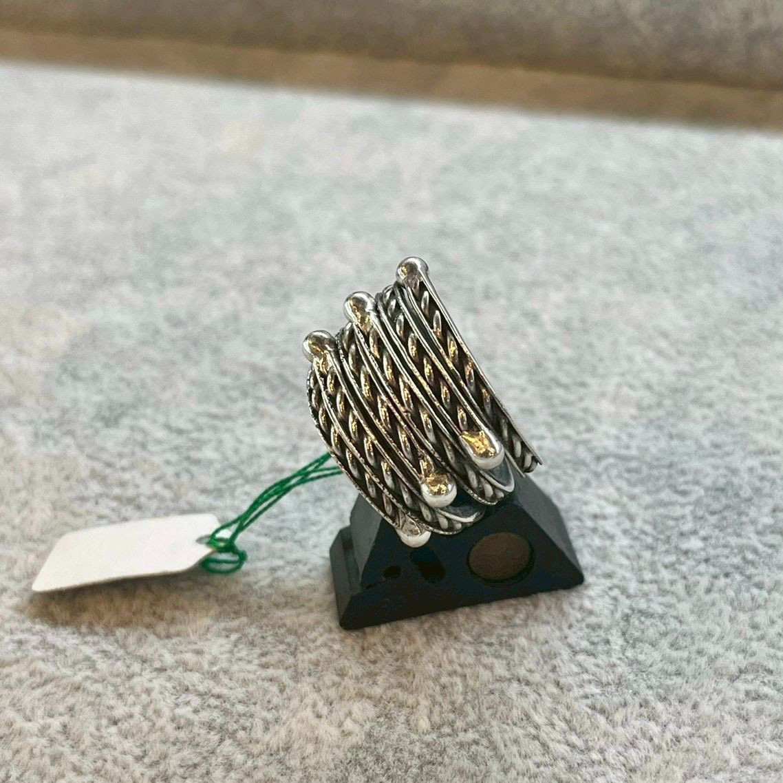 シルバーリング シルバー925 14号 ハンドメイド 手作り 一点もの 刻印 重厚感 高級感 個性派 プレゼント