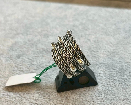 シルバーリング シルバー925 14号 ハンドメイド 手作り 一点もの 刻印