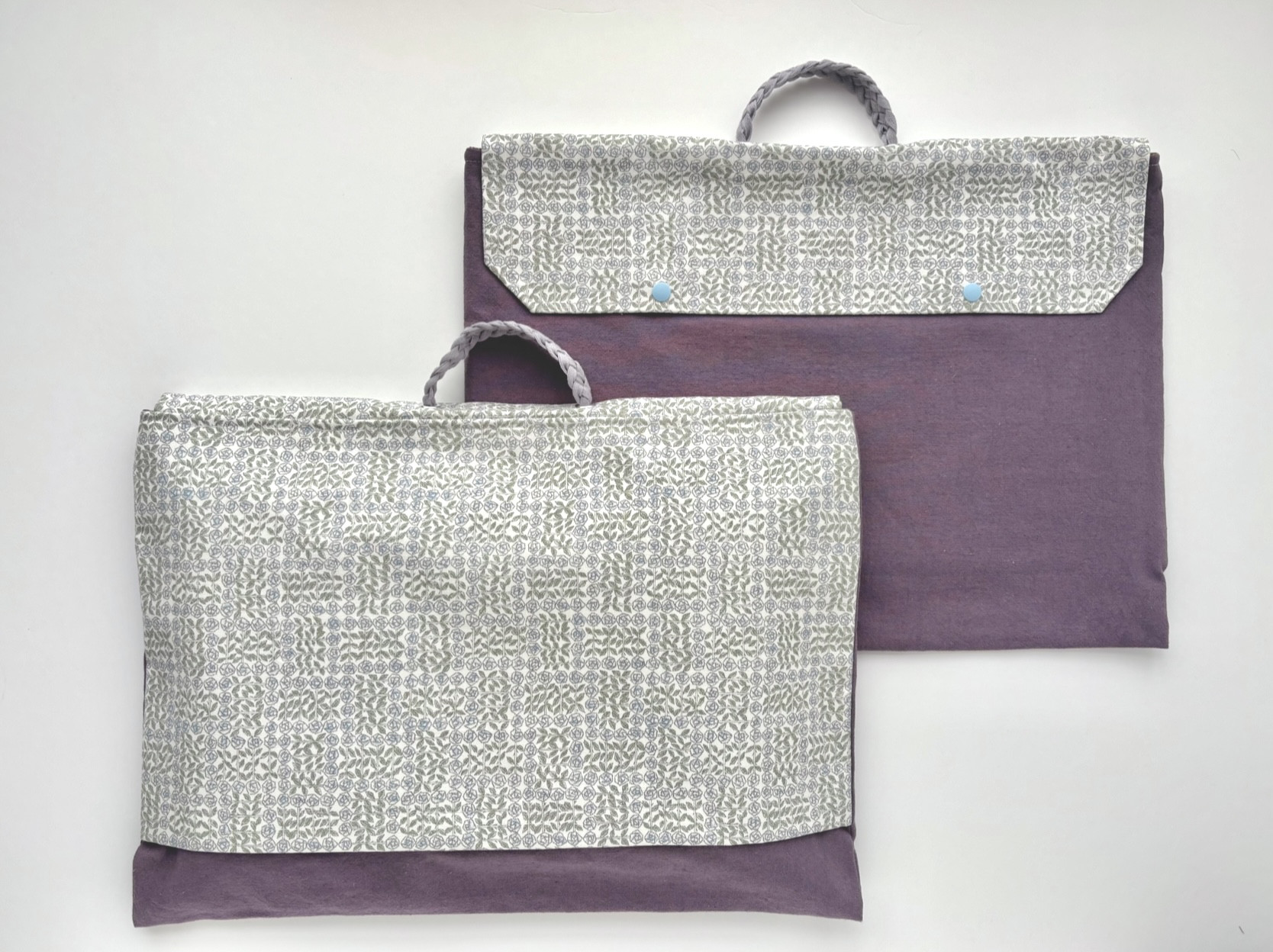 防災頭巾カバー[sleeping rose×パープル]