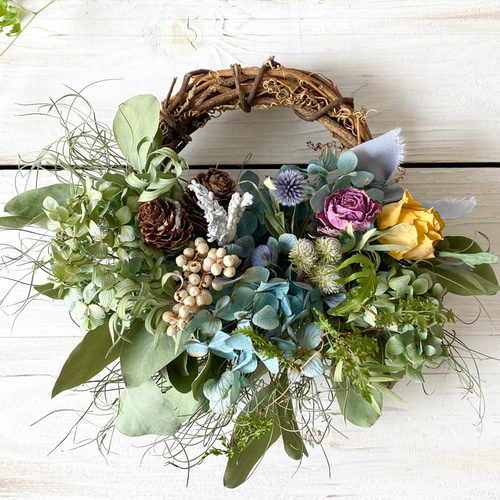 7.秋色紫陽花ハーフリース