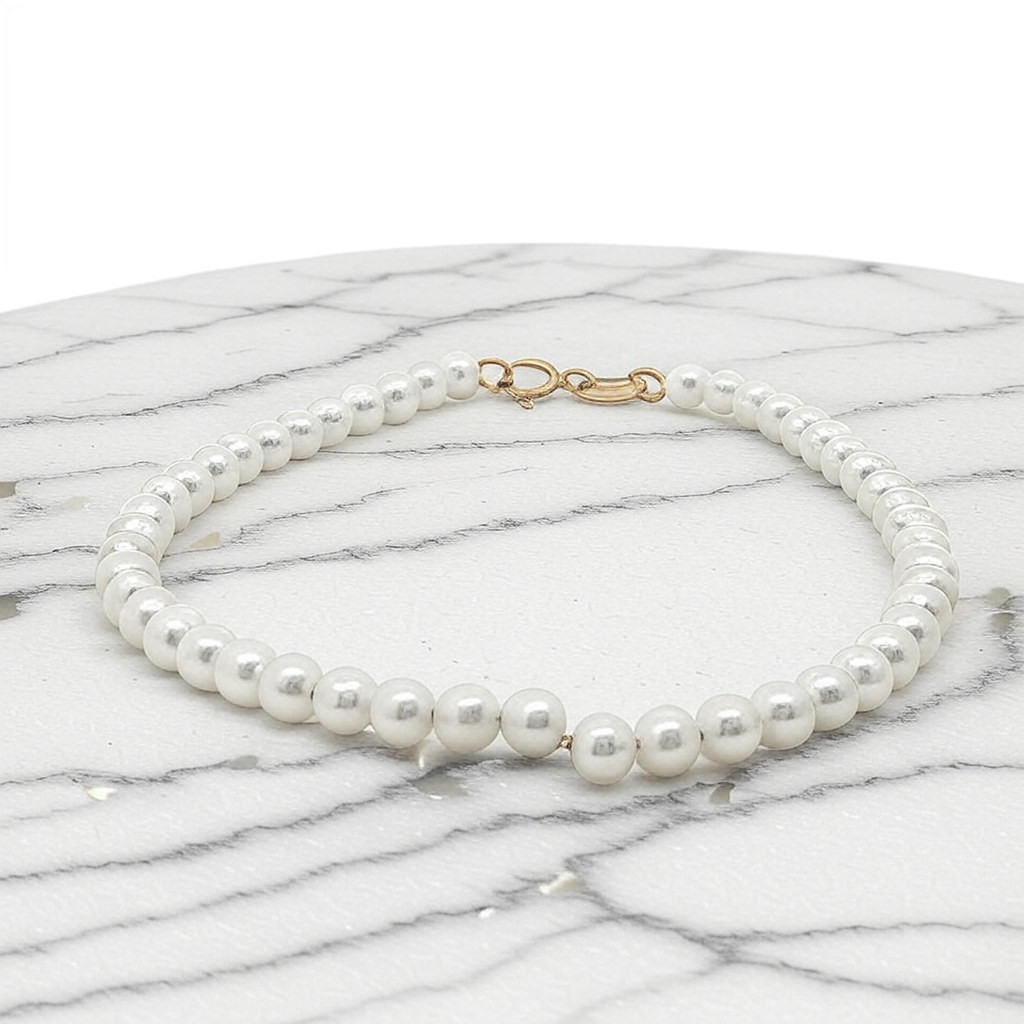 18Kゴールド淡水パールブレスレット | ゴールドクラスプ 18,499円