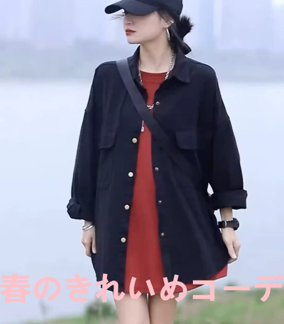 カジュアルシャツコートレディース韓国版2025春の新爆金ゆったりデザイン感のある小人数トップス 6,359円