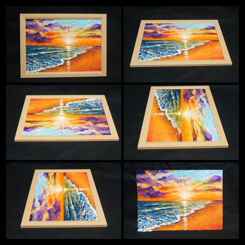 油絵 油彩 油彩画 絵 絵画 【夕陽に染まる海】A4 油絵 油彩 油彩画 絵 絵画 【夕陽に染まる海】A4 - メルカリ