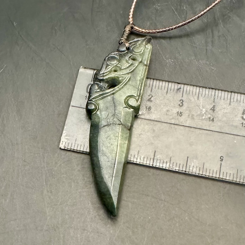 2025.8.23青銅古龍御守刀　糸魚川産上質翡翠 2025.8.23青銅古龍御守刀 糸魚川産上質翡翠 ネックレス・ペンダント