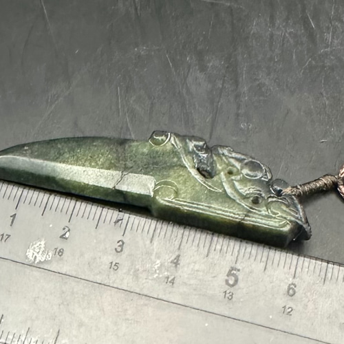 2025.8.23青銅古龍御守刀　糸魚川産上質翡翠 2025.8.23青銅古龍御守刀 糸魚川産上質翡翠 ネックレス・ペンダント