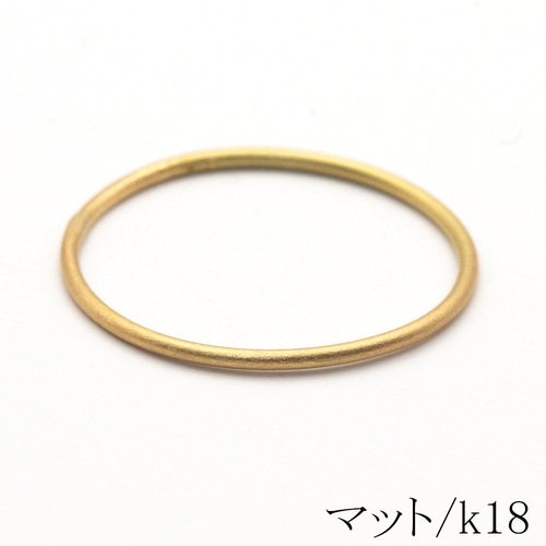 18k ゴールド 極細 1mm スキニー ジュエリー ピンキー リング thin
