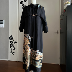 ラス1 着物リメイク メンズ浴衣反物からキャミソールワンピース