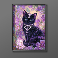 絵画 。壁掛け絵【夜光の蛍の火とピンクの花の海、緑のドレスを着た神秘的な少女】 絵画 。壁掛け絵【夜光の蛍の火とピンクの花の海、緑のドレスを