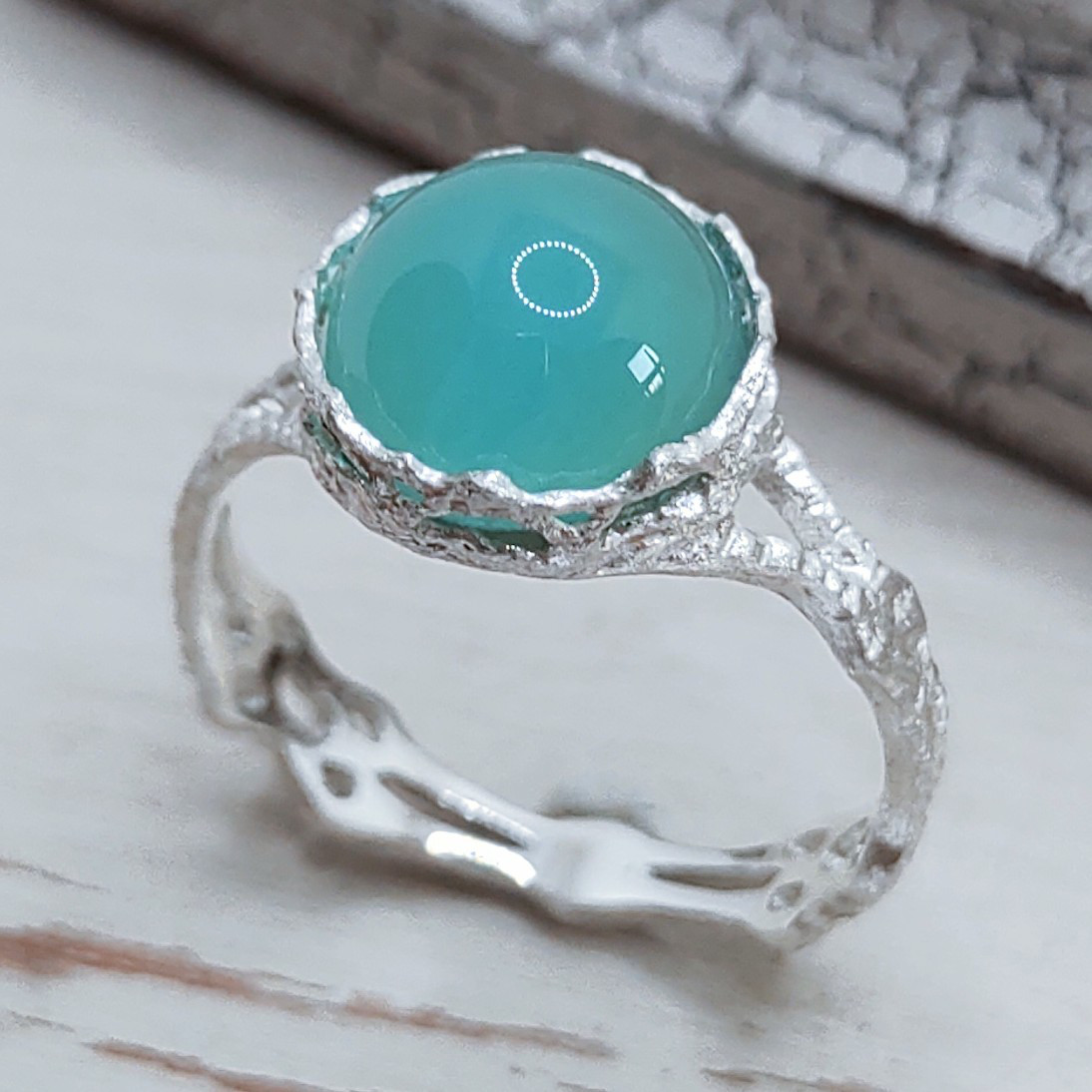 ｼｰﾌﾞﾙｰｶﾙｾﾄﾞﾆｰ＊925 lace ring