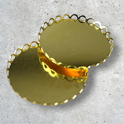 レースベゼル セッティング 台座 30mm カボション用 カメオ用 チャーム