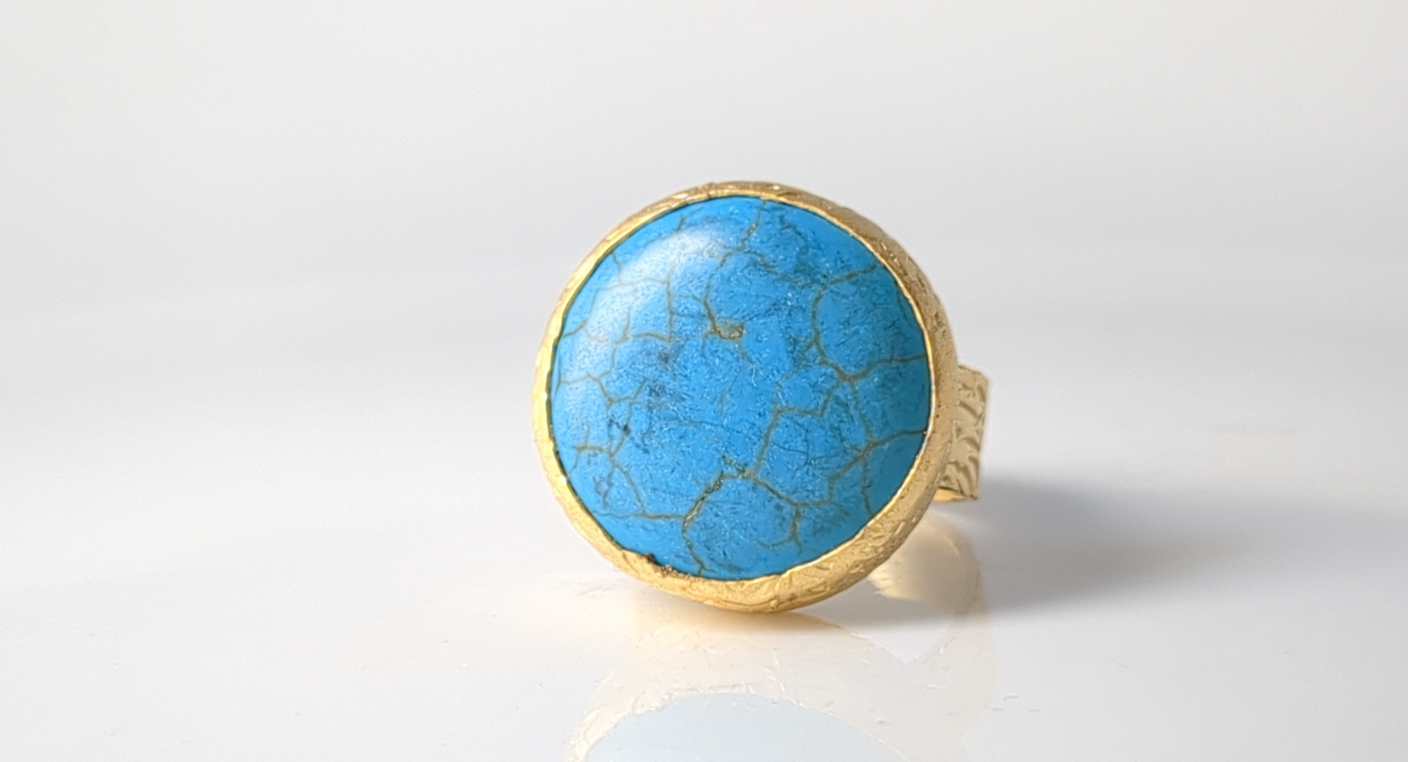 New『大きめターコイズ』の世界でひとつの天然石リング