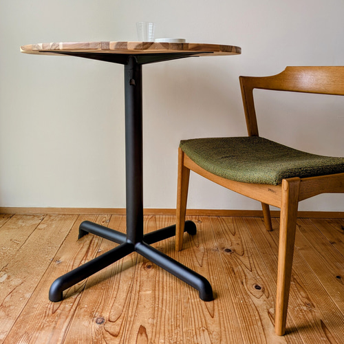 アカシア無垢材 《丸型カフェテーブル》 一本足 北欧ナチュラル 円形