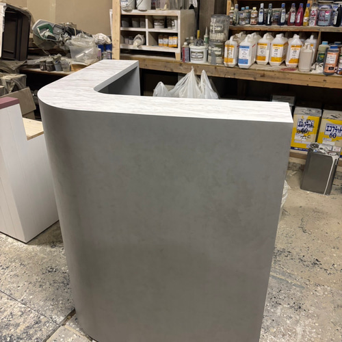 石っぽいシリーズ】人気アールカウンター レジ台 レジカウンター 受付