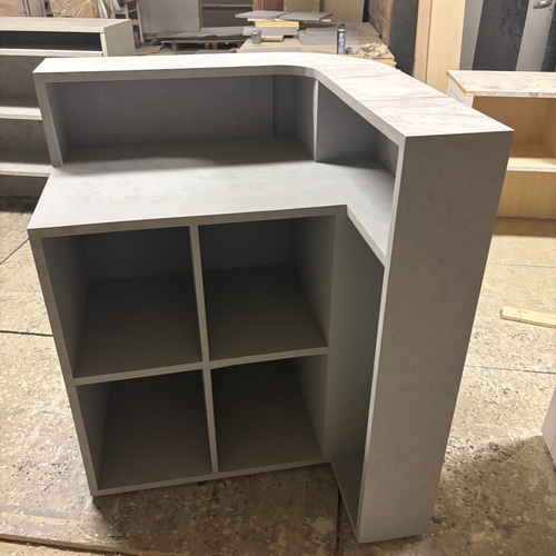 石っぽいシリーズ】人気アールカウンター レジ台 レジカウンター 受付