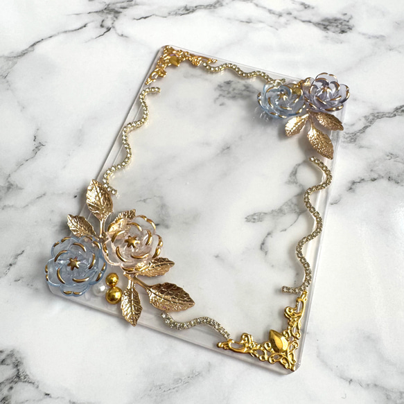 硬質ケース デコ 硬質カードケーストレカケースデコ 推し活 キラキラ 青 ブルー 1枚目の画像