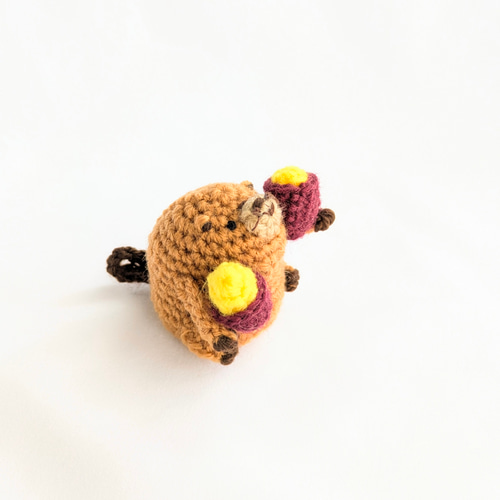 受注制作】さつまいも大好きビーバーさんのあみぐるみ あみぐるみ