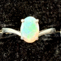 ピクチャーストーン ブラックオパール シルバーリング (Dolphin