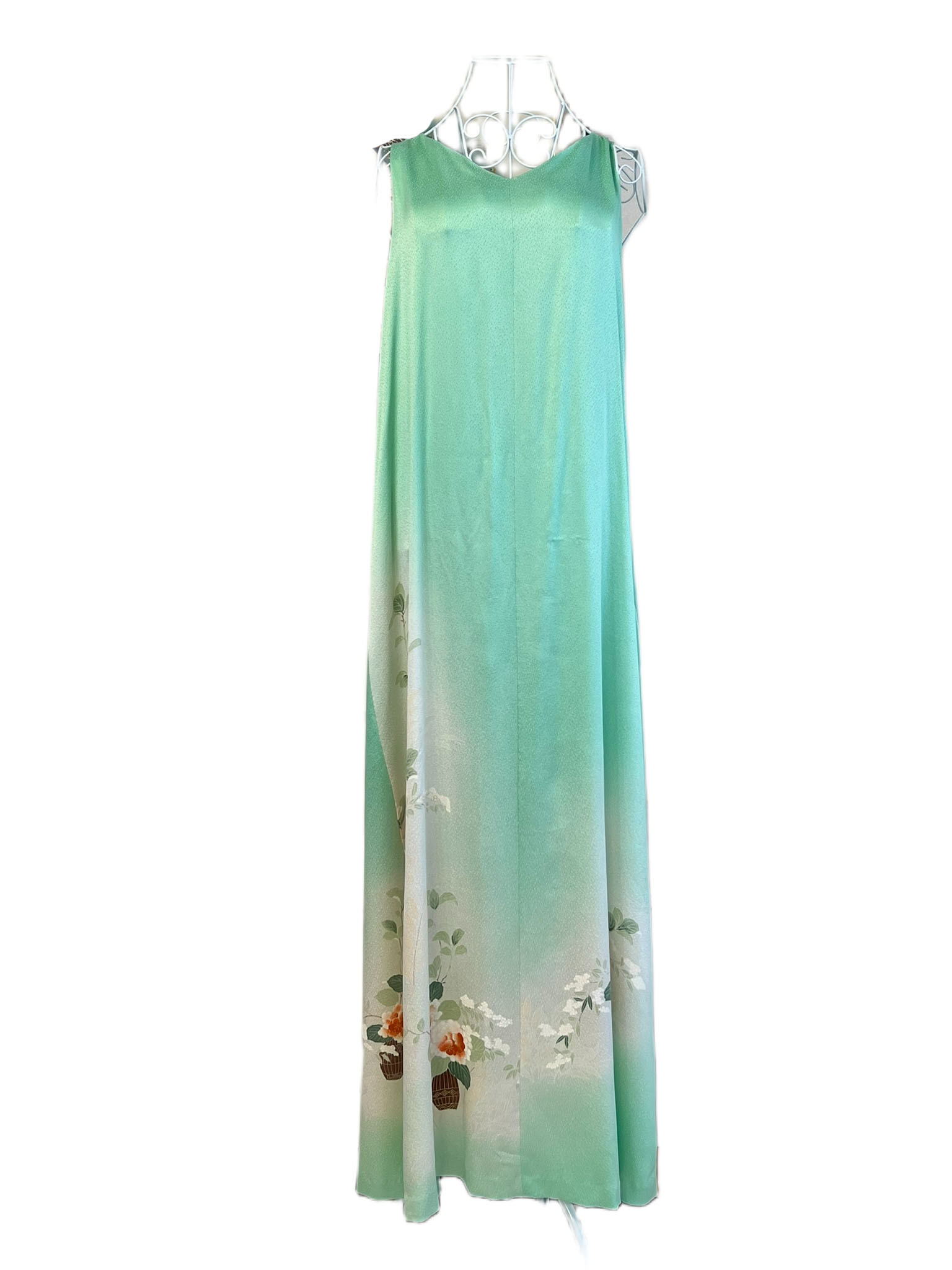 繭輪オリジナル着物アップサイクルワンピースドレス（世界にひとつだけの完全一点物）KLOD-0002