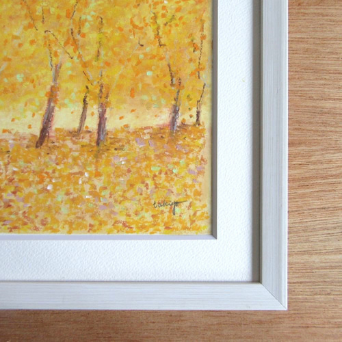 ◯絵画　オイルパステル画 額装品 オイルパステル画】『新春』花の絵 | Pay ID