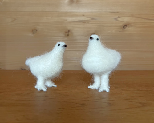 雷鳥 フェルト NO.22 冬のメス 羊毛フェルト yama-no-tomo 通販