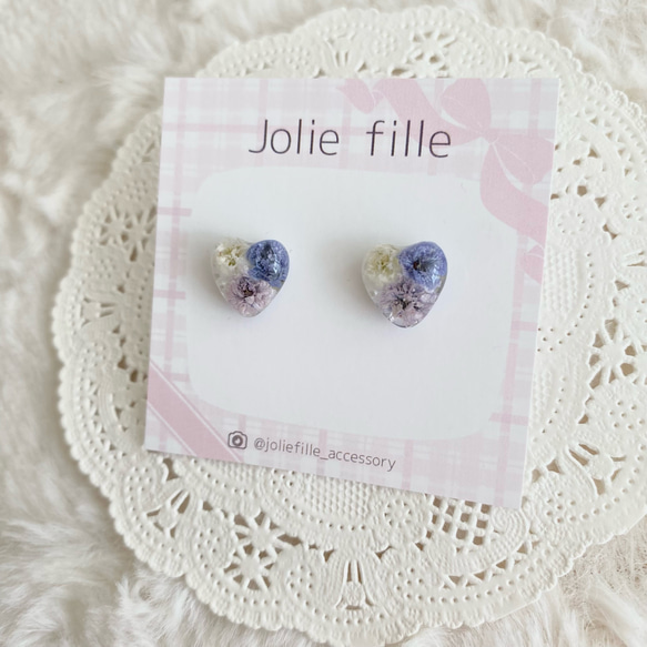 【ハート】1粒ピアス 2枚目の画像