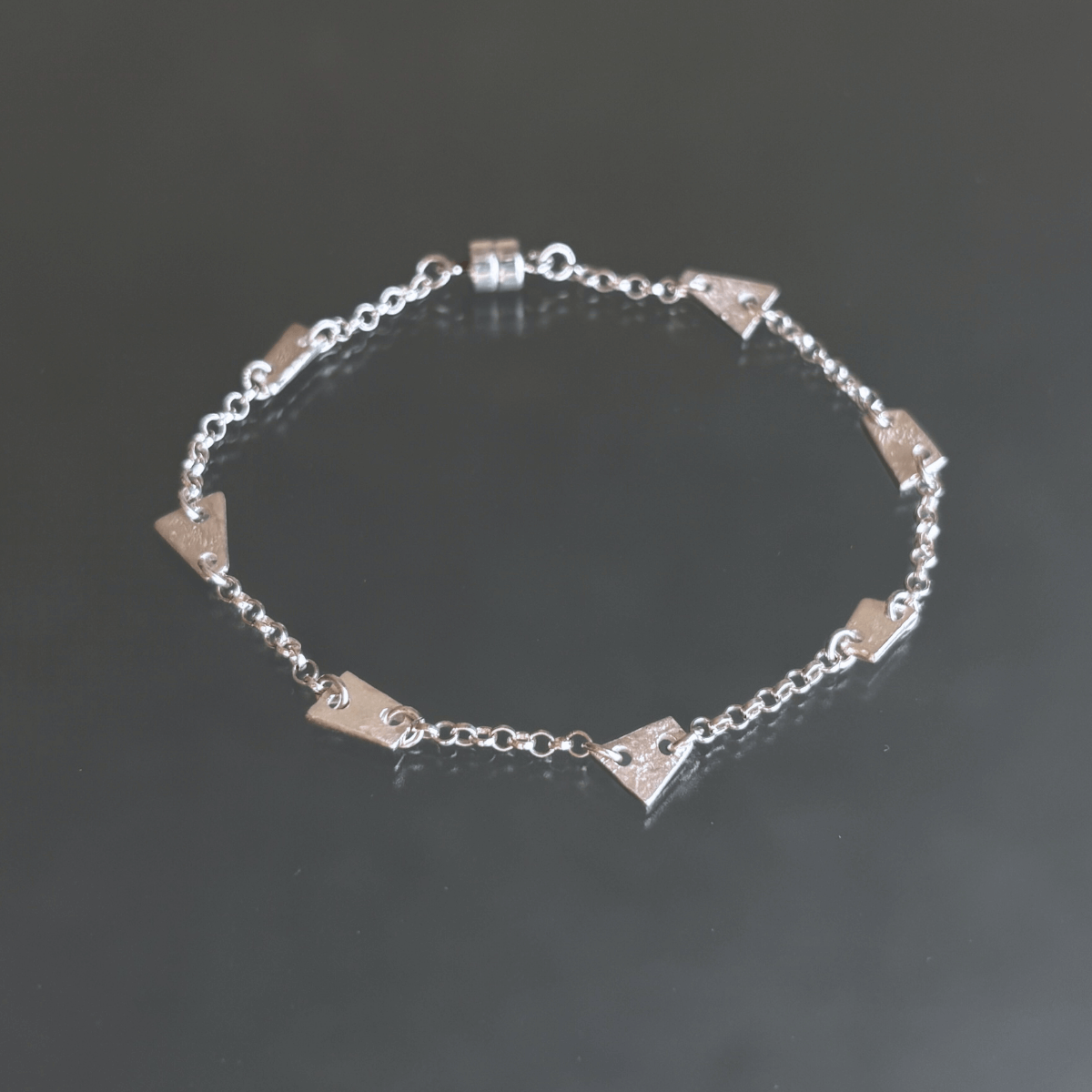 ブレスレット シルバー シンプル アレルギー対応 マグネット留め具 人気 純銀 B1