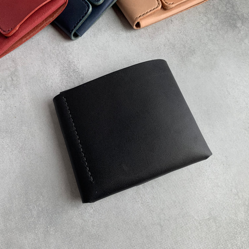 新作】薄型ミニマル財布 栃木レザー【名入れ・選べる革とステッチ