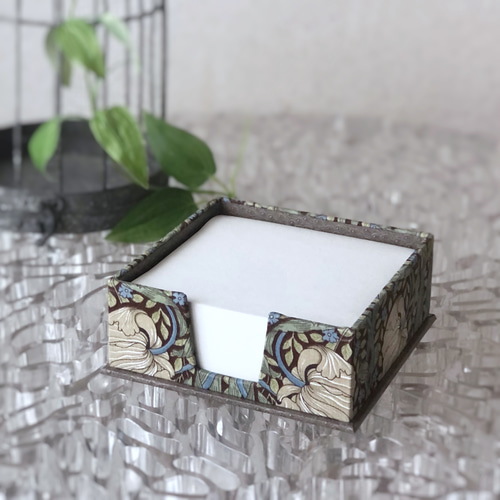 ブロックメモケース〈カルトナージュ〉ウィリアムモリス ピンパネル