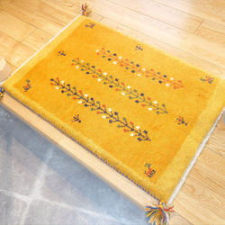 ギャッベ 93x64cm ペルシャ絨毯 手織り ギャベ 玄関マットラグ 絨毯 ギャッベ（ギャベ）専門店 インプレッションオブギャッベ / ペルシャ