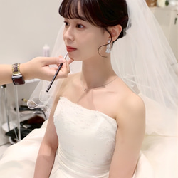 G134　結婚式　ジルコニア　挙式　ウェディング　ビジュー　プリンセス　王冠　ダイヤモンド風　大きめティアラ 3枚目の画像