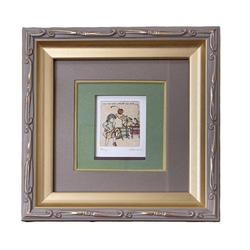 杉山文夫　民族画　戦前の作品　額縁55.5×46絵33×23.5cm板絵F4 杉山居】銅版画 額装品 版画 atelier clip 通販 4570956｜Creema