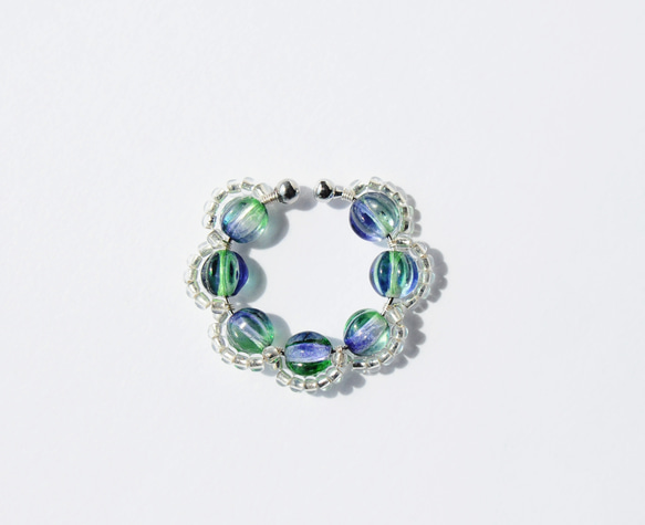 ＜Rollo～イロヅクビジュー～＞イヤーカフ『 HareNohara × Silver 』 3枚目の画像