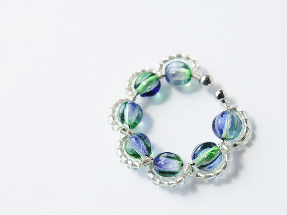 ＜Rollo～イロヅクビジュー～＞イヤーカフ『 HareNohara × Silver 』 1枚目の画像