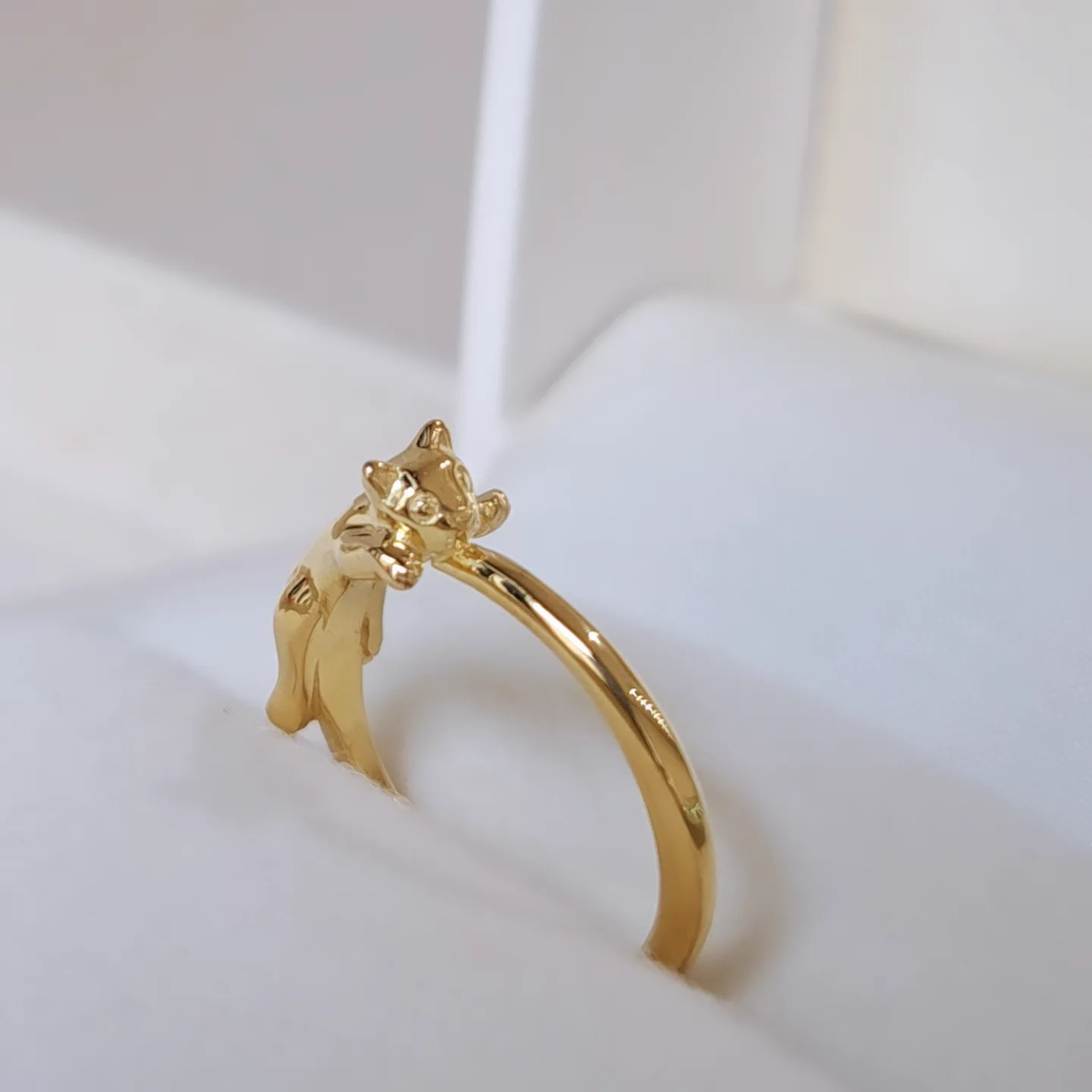 18金 猫の指輪 】K18 k18 ねこ ねこ指輪 ねこリング 猫アクセサリー 猫