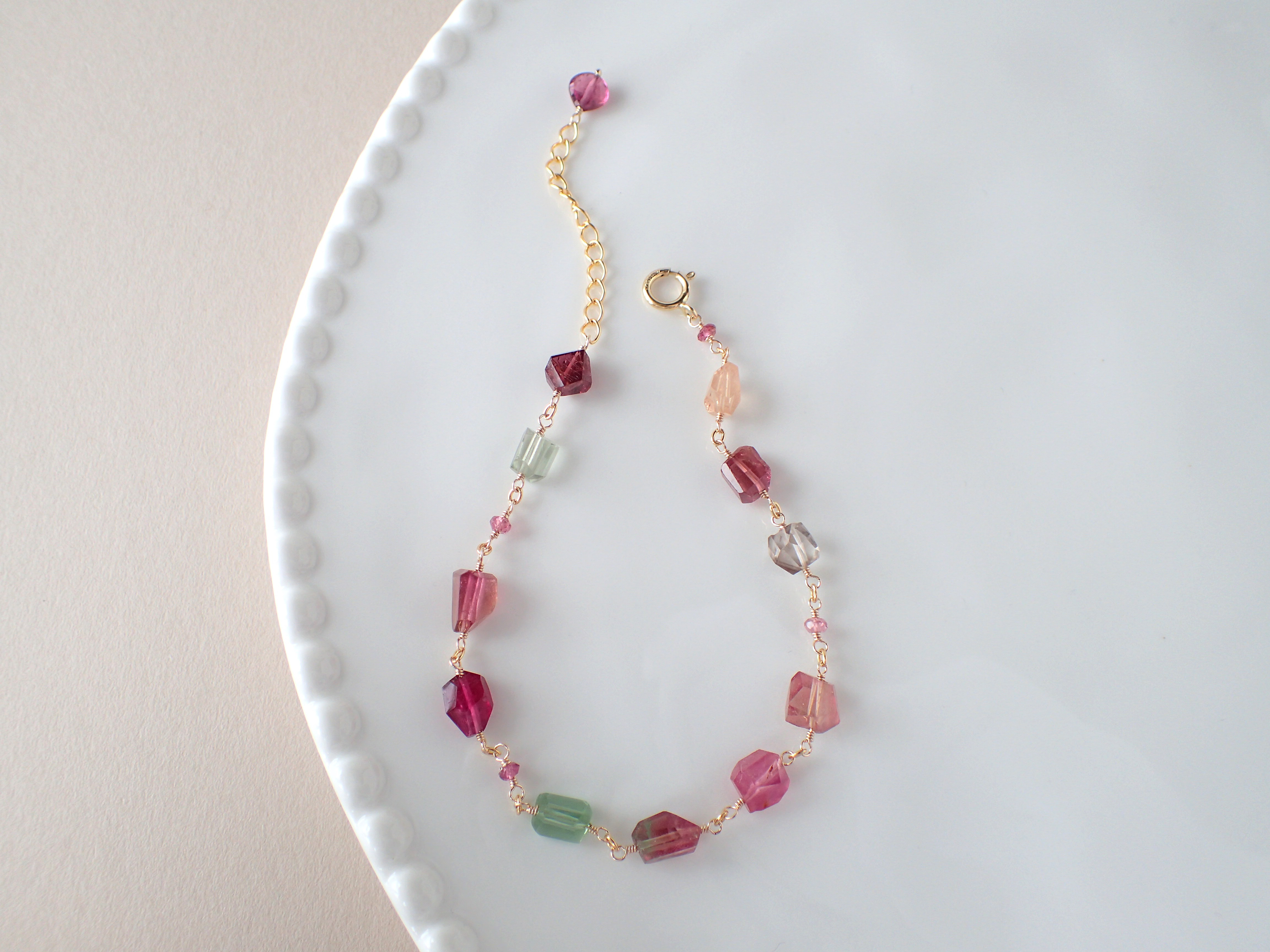 14kgf＊トルマリン＊タンブルカット　ブレスレット