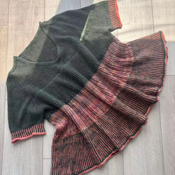 手編み 半袖 シルク&カシミヤ毛糸使用 7枚目の画像