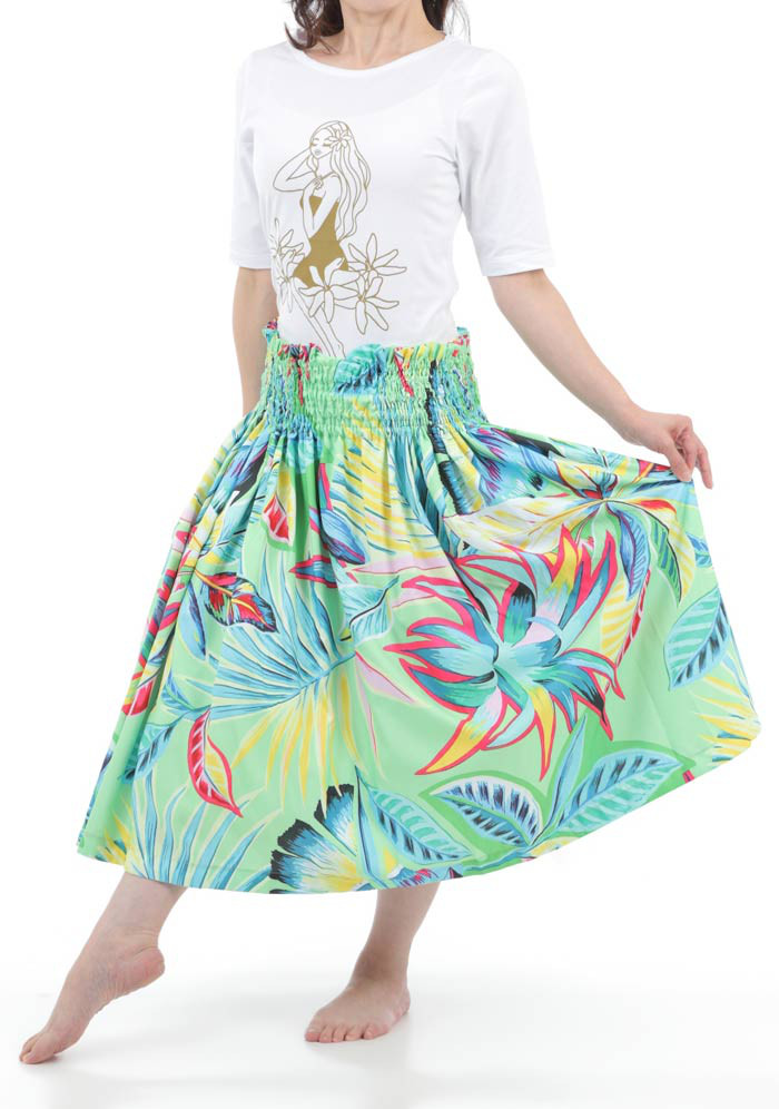 パウスカート　フラダンス　太って見えないパウスカート　p00914　受注生産および即納