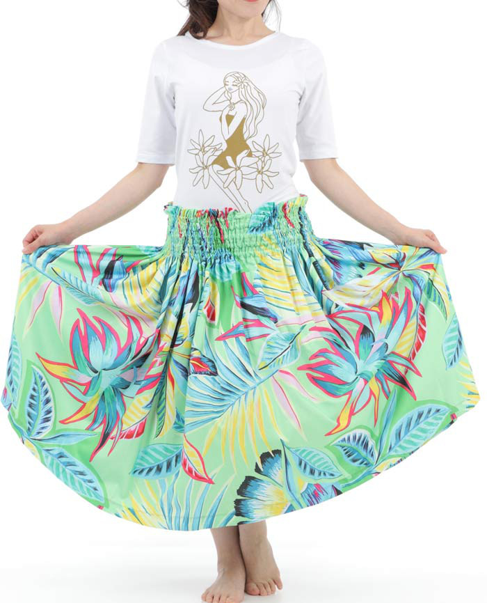 パウスカート　フラダンス　太って見えないパウスカート　p00914　受注生産および即納