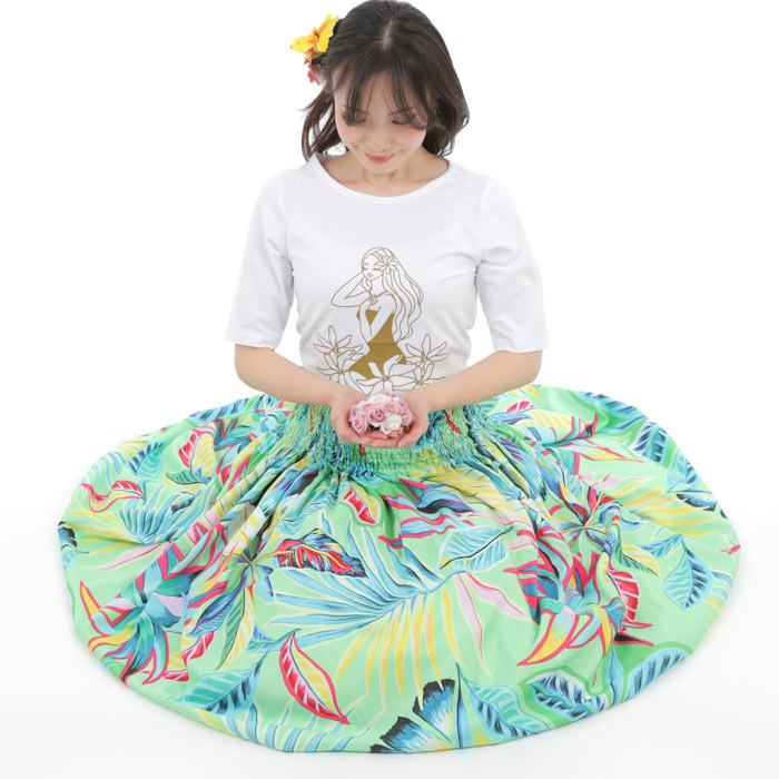 パウスカート　フラダンス　太って見えないパウスカート　p00914　受注生産および即納